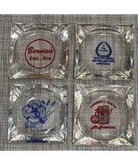 Lot of 4 Vintage Glass Advertising Ashtrays 3.5&quot; ~ Bernice&#39;s ~ Westingho... - £9.93 GBP