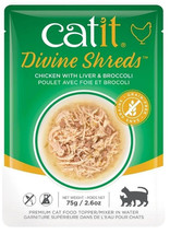 Catit Divine Shreds Chicken with Liver and Broccoli 2.65 oz Catit Divine Shreds  - £10.51 GBP