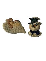 Snowsnickle Angel Snowman Brooch Set Enesco Linda Lindquist Baldwin Mid ... - $16.20