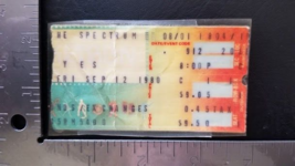 YES / JON ANDERSON - VINTAGE LAMINATED SEPTEMBER 12, 1980 CONCERT TICKET... - $10.00