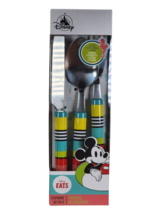 Disney Parks Mickey Mouse Icon Colorful 12 Piece Flatware Set Disney Eats - £33.11 GBP