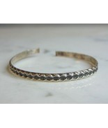 Womens Vintage Estate Sterling Silver Cuff Bracelet 7.6g E5291 - €38,18 EUR