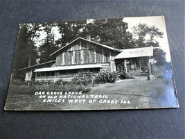 Oak Grove Lodge on Old National Trail, Ill. -1927 George Washington RPPC. RARE. - £19.31 GBP
