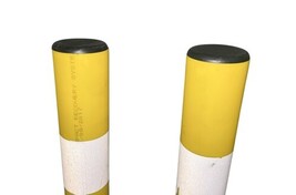 Gorilla Post Removable Safety Bollards Yellow Magnetic Base – Pair image 6