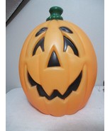 Vintage Halloween Lighted Pumpkin Jack-o-Lantern Blow Mold 25&quot; large wor... - £38.49 GBP
