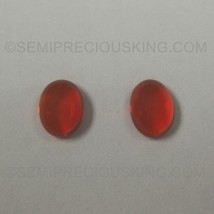 Natural Mexican Fire Opal Oval Cabochon 8x6mm Intense Orange Color 2 Piece FL Cl - £943.80 GBP