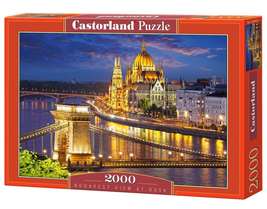 2000 Piece Jigsaw Puzzle, Budapest view at dusk, Parliament, Budapest Hungary Pu - £25.53 GBP