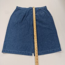 Lee Casuals Wrinkle Free RN#34783 Womens Blue Cotton Pencil Denim Skirt Size 14M image 6