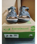 EARTH ORIGINS AMELIE Black Eco Calf + Waxy Nubuck Sandals Size 7M 720562... - £39.54 GBP