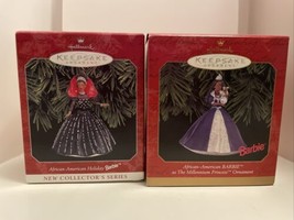 VTG Hallmark Keepsake African American Holiday Barbie &amp; The Millennium Princess - £21.79 GBP