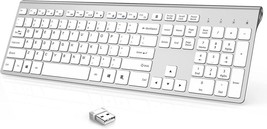 JOYACCESS Wireless Keyboard, 2.4G Rechargeable Ultra Slim Full Size Silent Wirel - £10.64 GBP+