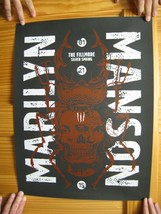 Marilyn Manson Poster Silkscreen The Fillmore 1/21/15 - $358.60