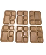 Vintage Military Cafeteria Trays Halsey 5 Spot Serving Set Of 6  Melamin... - $82.23 CAD