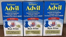 3x Advil, Fever Infants Concentrated Drops White Grape, 0.5Oz Expiration... - $13.85