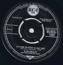 Elvis Presley It&#39;s Now Or Never 45 rpm Make Me Know It British Pressing - £3.94 GBP
