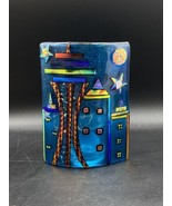 Fused Glass by Celeste Stuhring Art Glass Candle Holder Seattle Space Ne... - €38,69 EUR