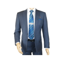 Men's Suit by Giorgio Cosani Textured Wool/Cashmere Blend 901-19 Blue 52 Long image 9