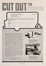 1969 Print Ad Utopia Coach Travel Trailers 18 Different Models Elkhart,Indiana - £15.77 GBP