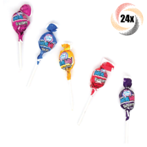 24x Pops Charms Bursting Berry Assorted Bubble Gum Filled Lollipops | .65oz - £15.68 GBP