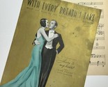 With Every Breath I Take Movie Sheet Music VTG 1934 Bing Crosby Carlisle... - $8.86