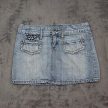 American Eagle Skirt Womens XS Blue Denim Flat Front Pockets Mini Bottoms - $27.43 CAD