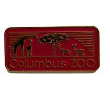 Columbus Zoo Giraffe Gazelle Ohio Zoology Souvenir Lapel Hat Pin Pinback - $9.95