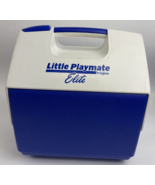 Little Playmate &quot; Elite &quot; Blue White Flip Top Lunch Personal Cooler By I... - £26.53 GBP