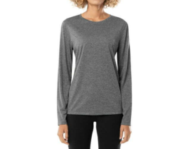 Athletic Works Women Active Moisture Wicking Long Sleeve T-Shirt, Gray X... - $15.83