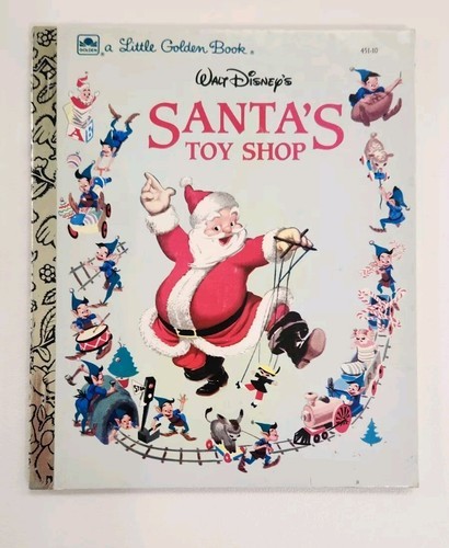 Walt Disneys Santas Toy Shop 1991 Little Golden Book Vintage Hardcover - $4.99