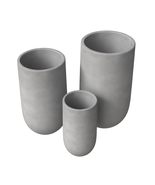 LeisureMod Topiary 3-Piece Mid-Century Modern Planter Set: Fiberstone an... - $15,435.21 MXN