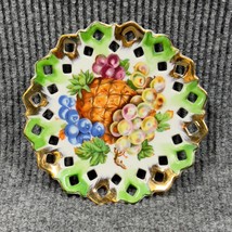 Vintage ARTMARK Fruit 7&quot; Collector&#39;s Plate Decor Diamond Shaped Porcelain Japan - £15.96 GBP