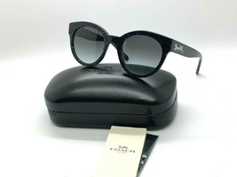 NEW Coach sunglasses  HC8265(1084) 55728G BLACK GLITTER SIG C 51-23-140M... - £58.12 GBP