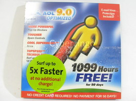 AOL 9.0 Optimized Install CD 1099 Hours Free Factory Sealed Vintage - £7.55 GBP