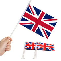 Anley 12 Pack British Union Jack UK Mini Handheld Flag - Great Britain Flags - £6.20 GBP