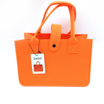 Joeleli handbags Simple Solid Color Polyester Tote Bag for Women, Bright Orange - £20.77 GBP