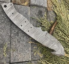 CUSTOM DAMASCUS HUNTING TRACKER BOWIE BLANK BLADE KNIFE FULL TANG - $23.72