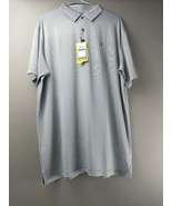 Callaway Shirt Mens size XL Perry Ellis Gray Stripe Short Sleeve Polo NWT - £19.26 GBP
