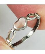 &quot;PD&quot; STERLING SILVER &amp; PINK PEARL ladies ring vintage ring 925 SIZE 6 - $46.23 CAD