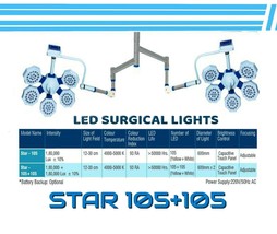 Surgical &amp; Examination OT Light Ceiling -mounted Double satellite LED OT Lights - £2,031.26 GBP