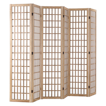 VEVOR 6 Panel Japanese Room Divider Wood Folding Privacy Screen Home Bed... - $120.90