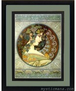 Alphonse Mucha Poster &quot;La Lierre&quot; Art Nouveau Framed Advertisement ... - $70.99 CAD