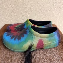 Crocs On The Clock Tie Dye Graphic Dual Comfort Work Clog Slip-On Unisex... - $54.73