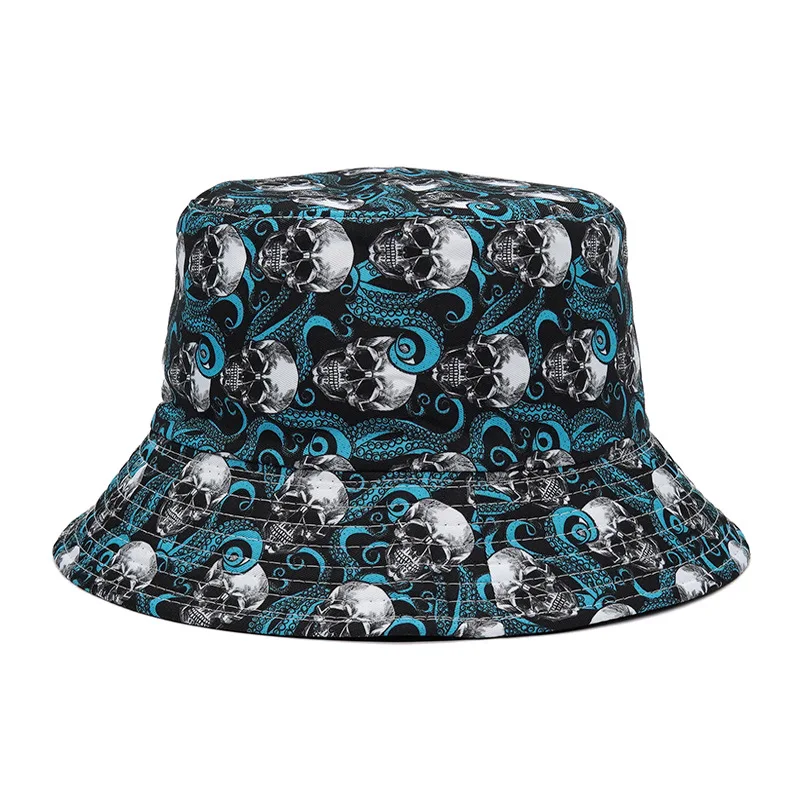 Ummer graffiti bucket hat for women men skull floral outdoor foldable bob fisherman hat thumb200