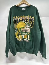 Vintage Green Bay Packers Sweatshirt Mens 2 XL Green NFL Football Sweater VGC - £51.05 GBP