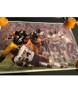 Steelers Chicago Bears Bettis Urlacher 05 Football Canvas Poster Print 1... - £9.99 GBP