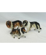 Porcelain Collie Figurines 6 1/4&quot; x 5 1/2&quot; and 5&quot; x 4&quot; Lot of 3 Made in ... - $558.61 MXN