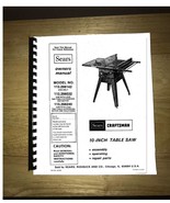 Sears Craftsman  Table Saw Manual Model # 113.298032 - $15.83