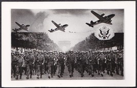 U.S. Army Soldiers &amp; Airplanes 1948 RPPC Photo Postcard &amp; Stamp NM Unused - $15.75