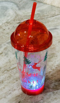 Christmas Season Of The Sparkle Light Up Reusable Cup with Lid and Straw... - £9.99 GBP