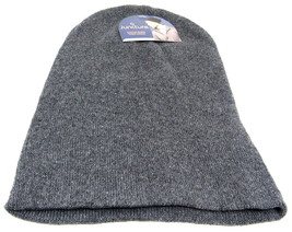 Gray Beanie Cap 10&quot; Long Knit Slouchy Hat Ski Winter Skull 1 Size US Sel... - $9.89